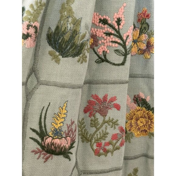 Mac‎ Duggal Dress Gown Size 2 Boho Cottage Peasant Floral Embroidered - Picture 12 of 12